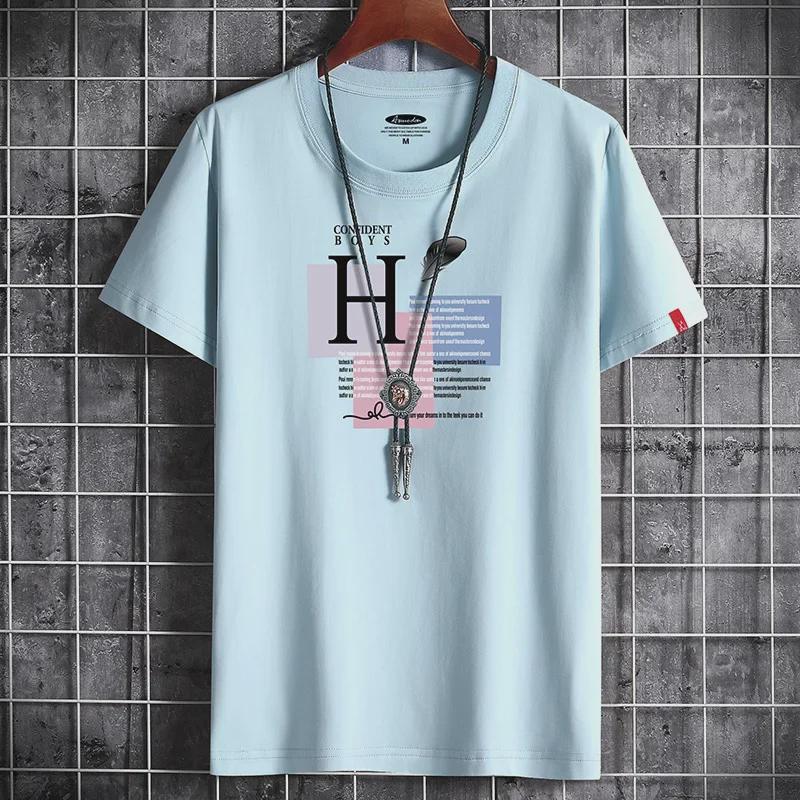 Herren Trendiges Lässiges Kurzarm-Rundhals-T-Shirt – Jugendlicher Stil, Große Größen verfügbar