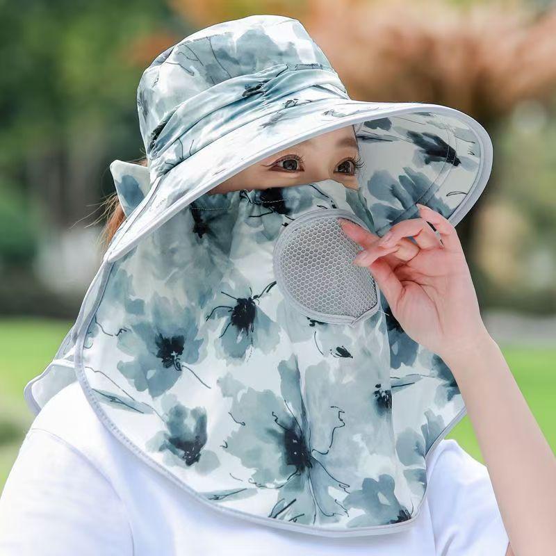 Dayan Sun Hat for Women Summer Cycling Face Covering UV Protection Large Eave Sun Hat