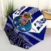 FC Porto LOGO Print Automatic Umbrella, 8 Rib Iron Frame, Plastic Handle, Suitable for Outdoor Travel &Daily , Ideal Gift
