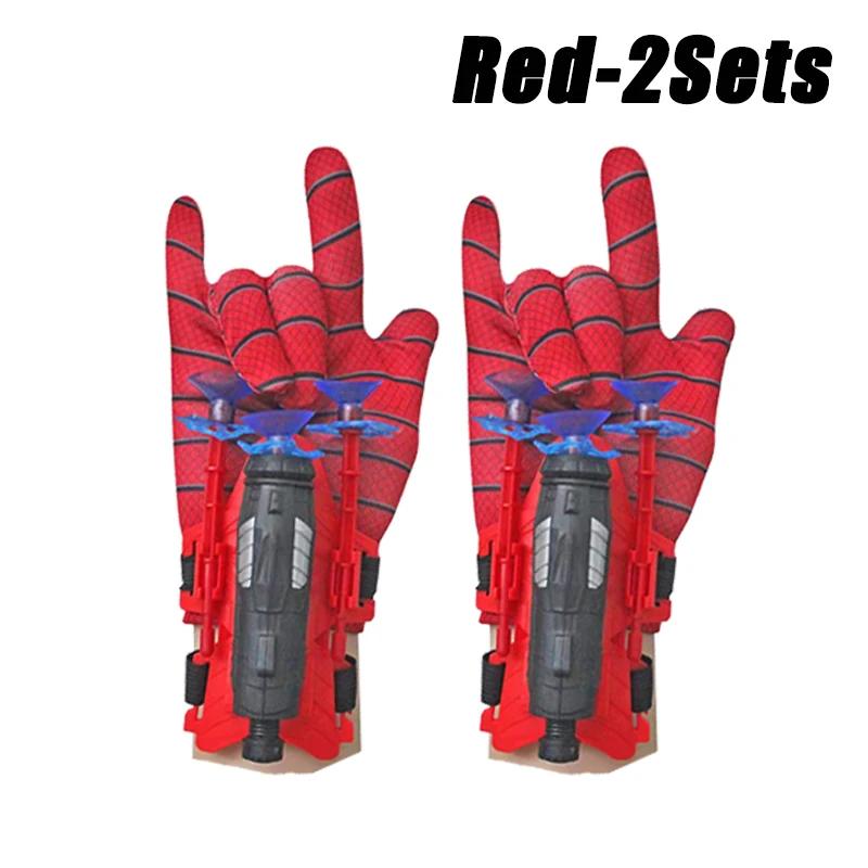 20Sets Spider Launcher Spitting Gloves Sticky Wall Bullet Gun Suction Cup Projectile Toys Children's Wrist Launch Spitting Toys