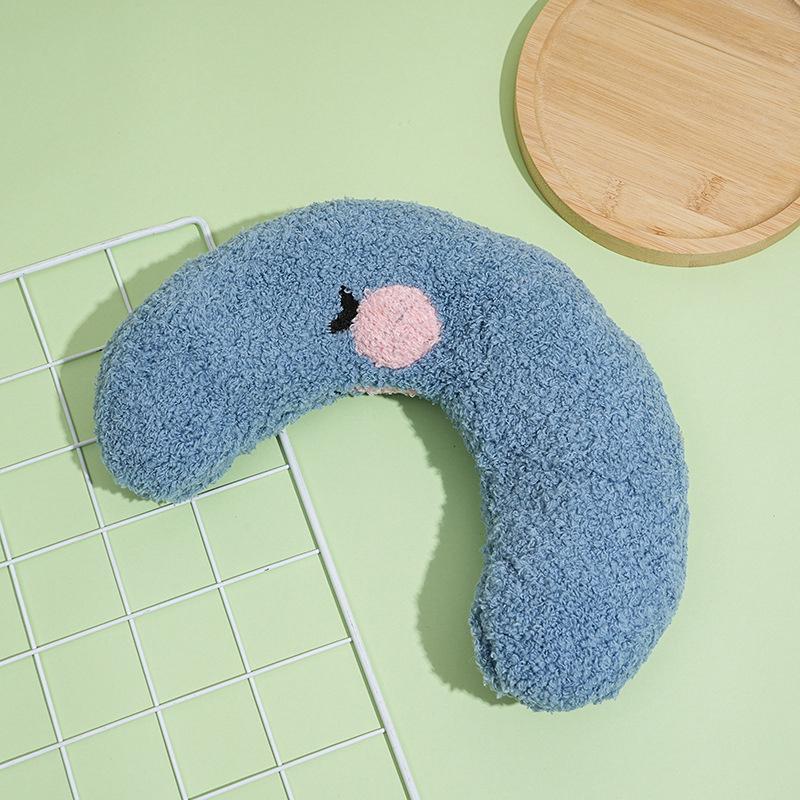Pet Little Pillow U-Shaped Neck Protector Sleeping Pillow Deep Sleep Puppy Kitten Moon Pillow Soft Fluffy Pillow Pet Supplies