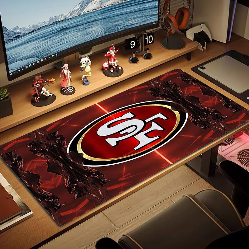 San Francisco 49ers Print Cushion Non-slip Laptop Tablet Big Mousepad XXL Mat Mini PC Playmat With Lock edge