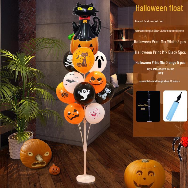 Halloween Pumpkin Atmosphere Balloons for Tables, Bars, Kindergartens, and Shopping Mall Displays