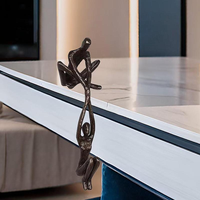 Поднимающаяся Женская Фигурка для Мужчин Художественная Статуэтка Скульптура Влюбленных Украшение для Дома Декор для Стола Скульптура Танцующей Пары чёрный