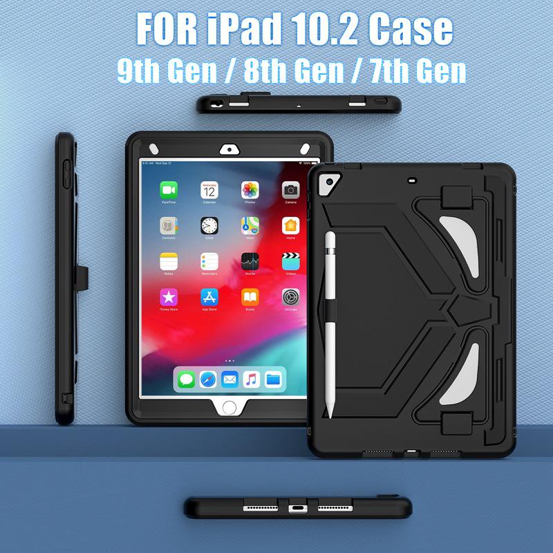 Black Panther iPad 10.2" Kids' Protective Case with Anti-Fall Silicone & PC Stand