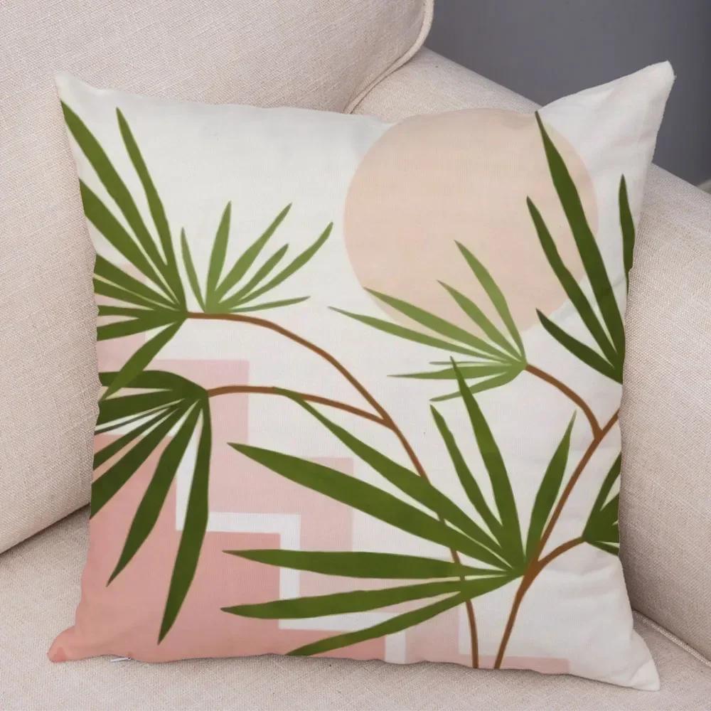 Nordic Style Plant Tree Cushion Cover Decor Geometric Abstract Modern Art Pillow Case for Sofa Home Super Soft Plush Pillowcase