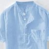 T-shirt Self-cultivation Skin-friendly Cotton Blend Slim-fit Chambray Shirt for Vacation