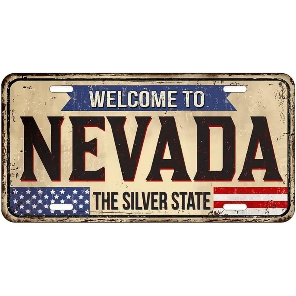 Souvenir Number for the Car , Car Number Plate for Interior Decoration, Metal, 15x30 Cm