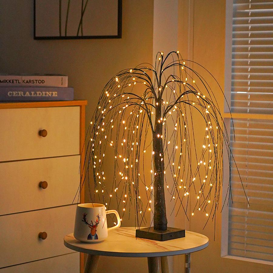 LED Simulation Willow Tree Lights for Christmas Party Scene Decoration, Home Decor Lights, Luminous Trees