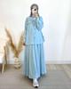 Spring 2024 Women's Muslim Wear: Loose Long-Sleeve Shirt & Midi Skirt Set
