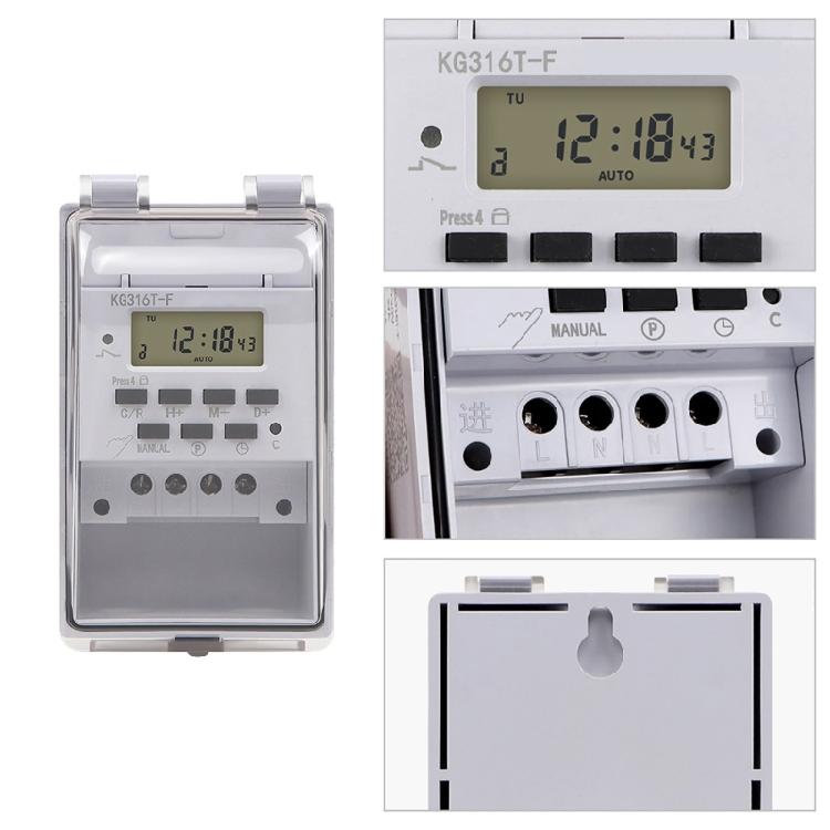 Programmable Digital Time Relays Time Controllor Switches 220V Waterproof for Home