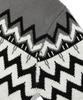 TRILLION Washable Nordic Jacquard Collar Neck 2-Way Zip-Up Knit [Gray]