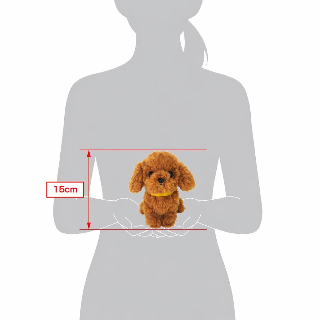 Sunlemon Toy Poodle BR S 13 x 12 x 15 cm Plush Animal Animal Brown Cute Dog Pups! P-5912