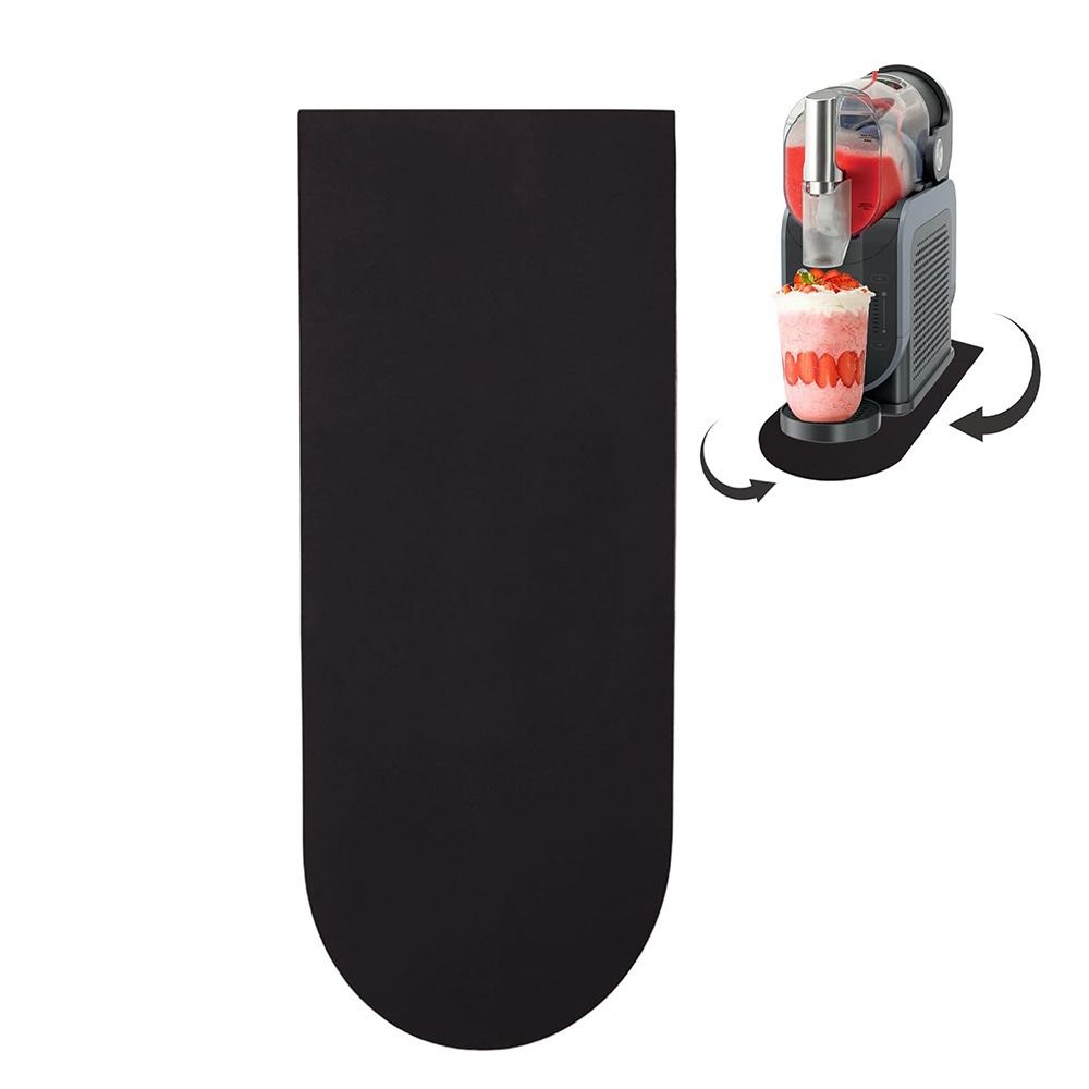 Rubber Smoothie Maker Mat Black Thickening Non-slip Moving Mat Absorbent Smooth Gliding Frozen Drink Machine Sliding Pad