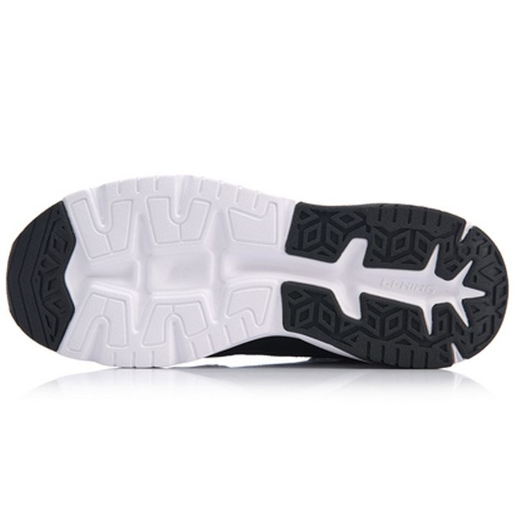 Li Ning Pioneer Shock Absorbing Non-Slip Wear-Resistant High-Top Sports Casual Shoes Men Shoes Black White AGCN125-4
