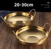 Tiefer Edelstahl Gold Gold Trockener Bar kleiner Topf Haushalt Kleiner Hot Pot Alkoholkocher Hochwertiger Rechaud Streifen Hotpot
