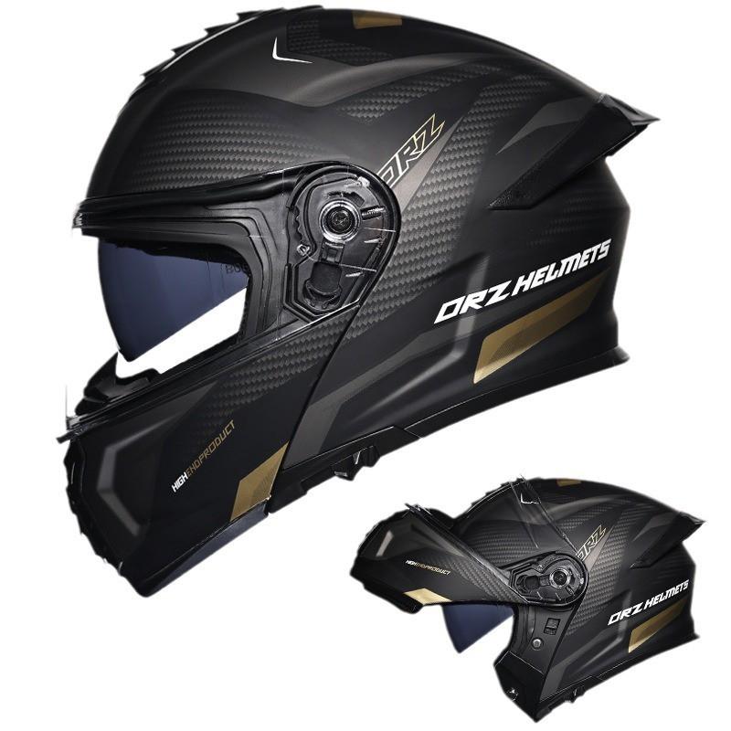 Full Face Motorcycle Helmet With Dual Visor Flip-Up Design Bluetooth Compatible All Season Touring Rally ABS Certified