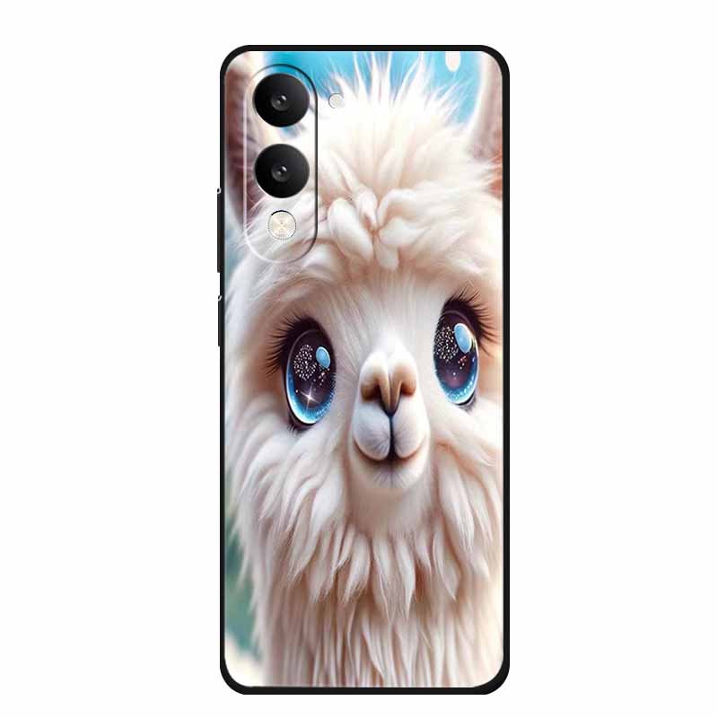 For Vivo Y29T Y29s Case Y 29 T S Coque Flowers Black Silicone Soft Back Cover For Vivo Y19s GT 5G iQOO Z10 Lite Phone Case Funda