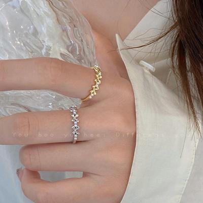 Exquisite Adjustable Pearl Butterfly Ring: High-End Fashion Statement for Women