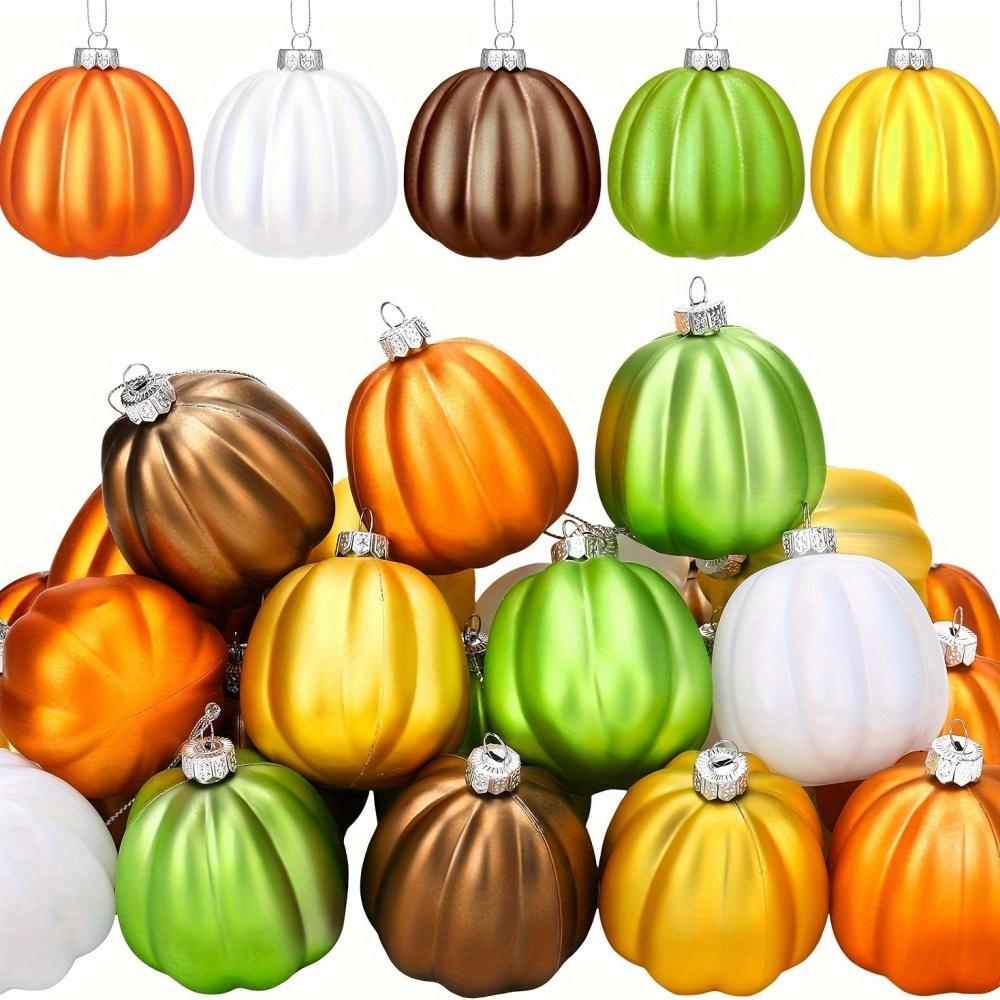 10-20pcs Halloween Pumpkin Balls 5cm Matte Autumn Pumpkin Pendant for Birch Tree Halloween Party Table Decoration