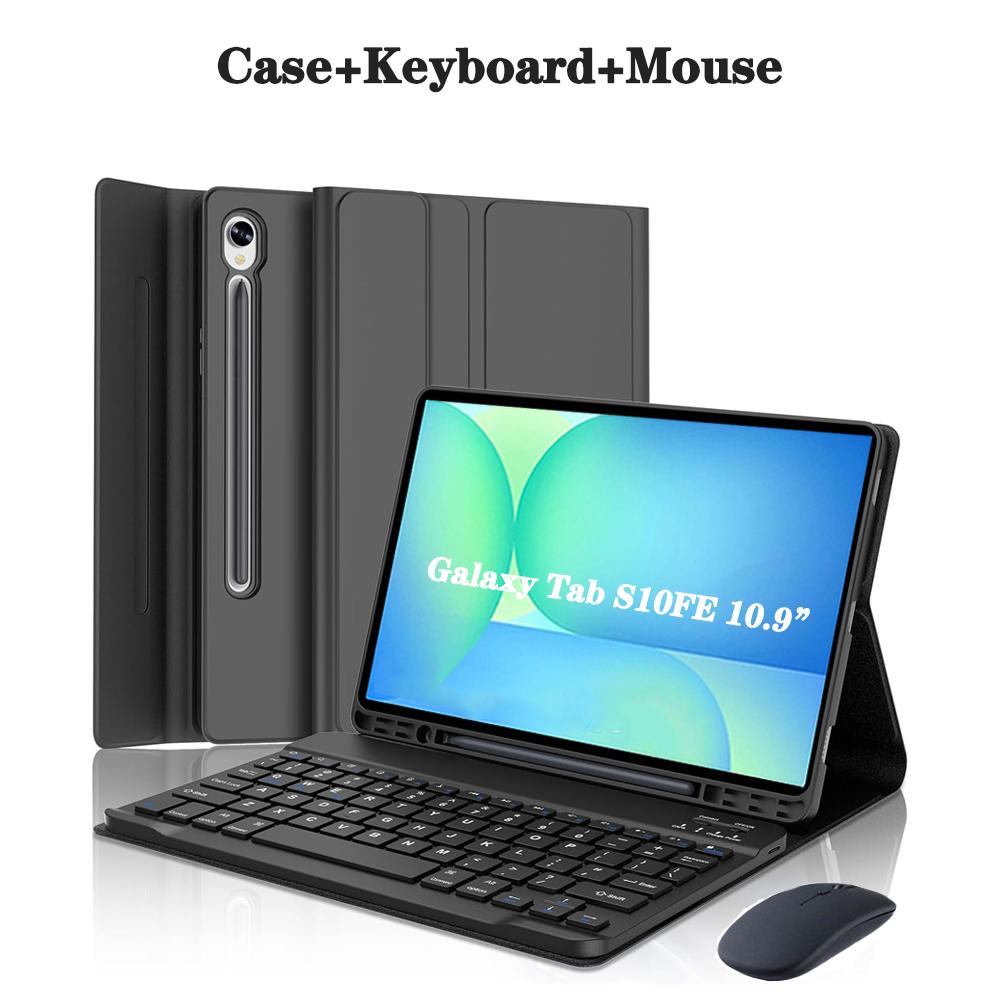 Case for Samsung Galaxy Tab S10 FE 10.9 Inch, Keyboard Cover for Samsung Galaxy Tab S10 FE 10.9 Inch SM-X520/X526/X526B