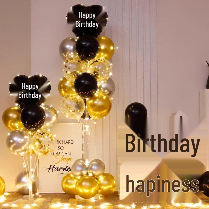Luminous Happy Birthday Balloons for Adult & Baby Parties - Boys & Girls First Birthday Decoration