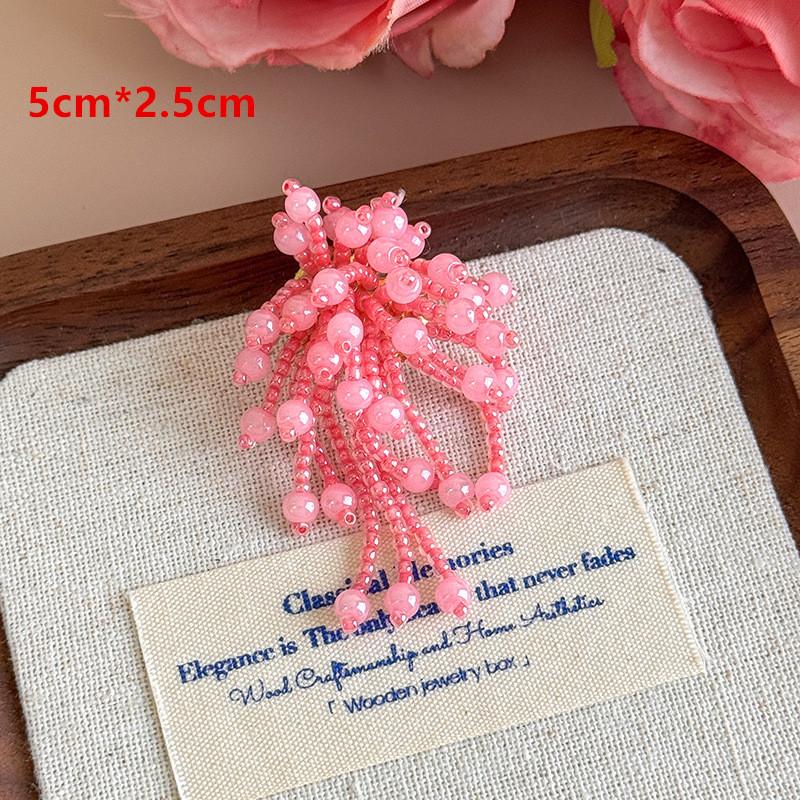 Diy Korean Beaded Flower Shoe Charms Clear Crystal Jelly Shoes Accessories Removable Clips For Sneakers Flats Sweet Decorations