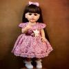 Lifelike Reborn Baby Girl Doll Full Silicone Vinyl Body 55 Cm /22 Inch Realistic Princess Doll Reborn Toy Gifts Suit Kids 3+ Years