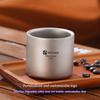 75ML Double-layer Titanium Cup Outdoor Picnic Tableware Portable Camping Ultra-light Tea Water Coffee Cup Mug Drinkware