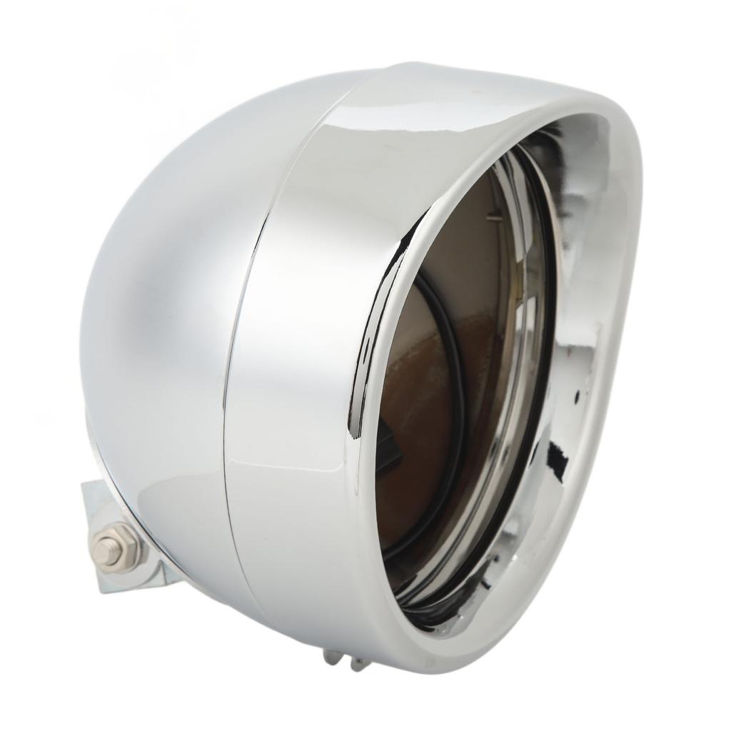 Rundes Scheinwerfergehäuse 67789‑91 Chrom Scheinwerfer Birnen Eimer Schale für Motorrad mit 7 Zoll Scheinwerfer