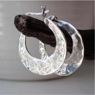 Charm Exquisite Silver Color Earrings for Women Vintage Metal Geometry Crescent Moon Pound Dangle Earrings for Women Jewelry