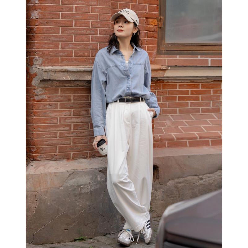 Demana Women s Relaxed Pleated Cloud Cotton Trousers S