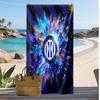 Asciugamano da Spiaggia Stampato Borussia Dortmund Asciugamano Morbido ad Asciugatura Rapida Coperta da Spiaggia Rettangolare Grande Portatile per Viaggio Piscina