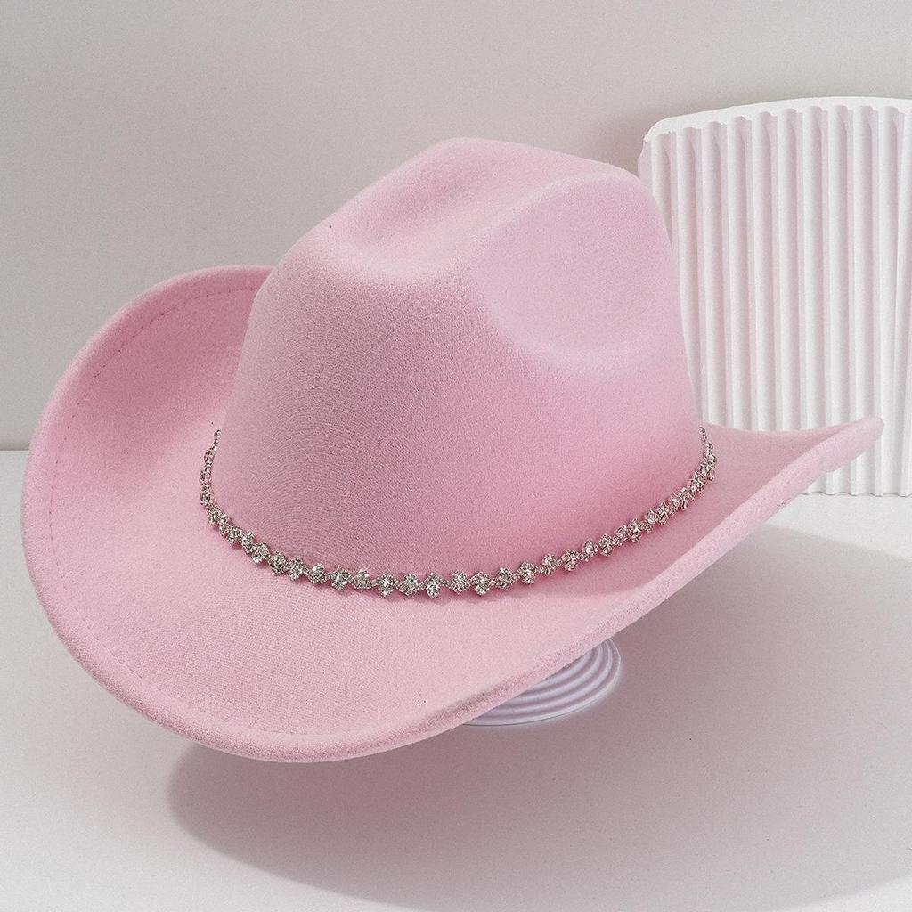 Rhinestone-Embellished Western Cowboy Hats for Men & Women, Bridal & Honeymoon Sun Hats