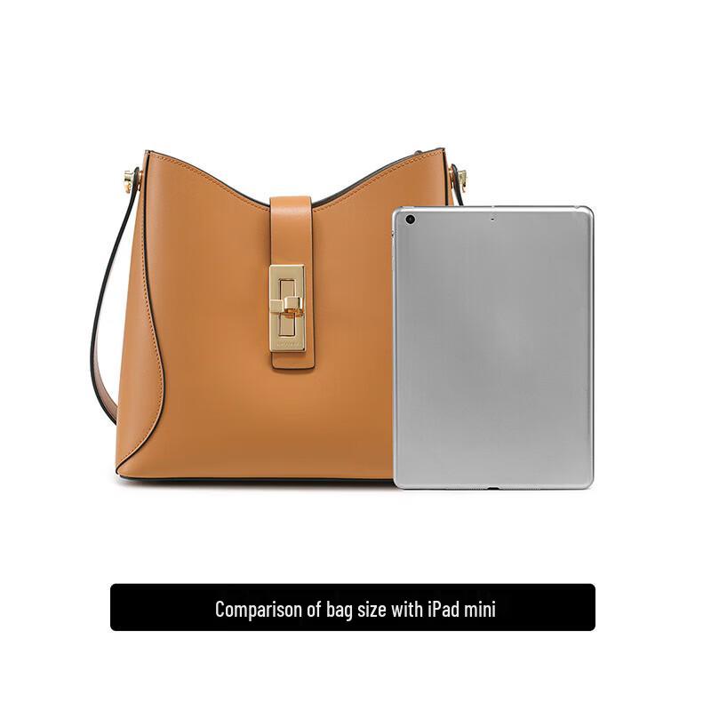 Pierre Cardin Women's Genuine Leather Bucket Shoulder Bag