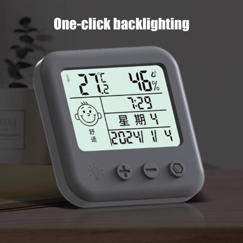 Digital Temperature Humidity Monitor Wide Ranges Measurement Portable ABS Hygrometer For Indoor Outdoors Environment