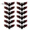 Langlebige Halloween-Fledermaus-Ornamente Wandaufkleber, Selbstklebende Zimmeraufkleber, Doppellagige Gruselige Wohnkultur-Accessoires PVC-Kunst für Mysteriöse