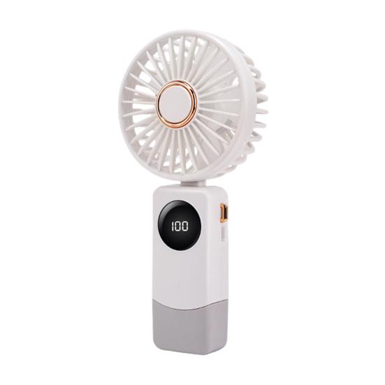 Handheld Fan 90-Degree Adjustable Head Portable Mini Fan USB Charging Large Battery LED Battery Indicator Fan белый