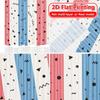 2pcs, 2D FLAT PRINTING Curtains (Without Rod) Confetti Stripes Digital Printing On Holiday Curtains Versatile Fabric Curtains