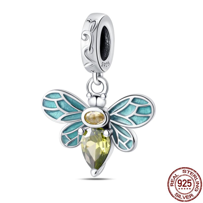 Genuine Copper Butterfly Zircon Series Pendant Jewelry Piece Fit 3Mm Pan Bracelet DIY Style Charm For Women Jewelry Stylish Gift