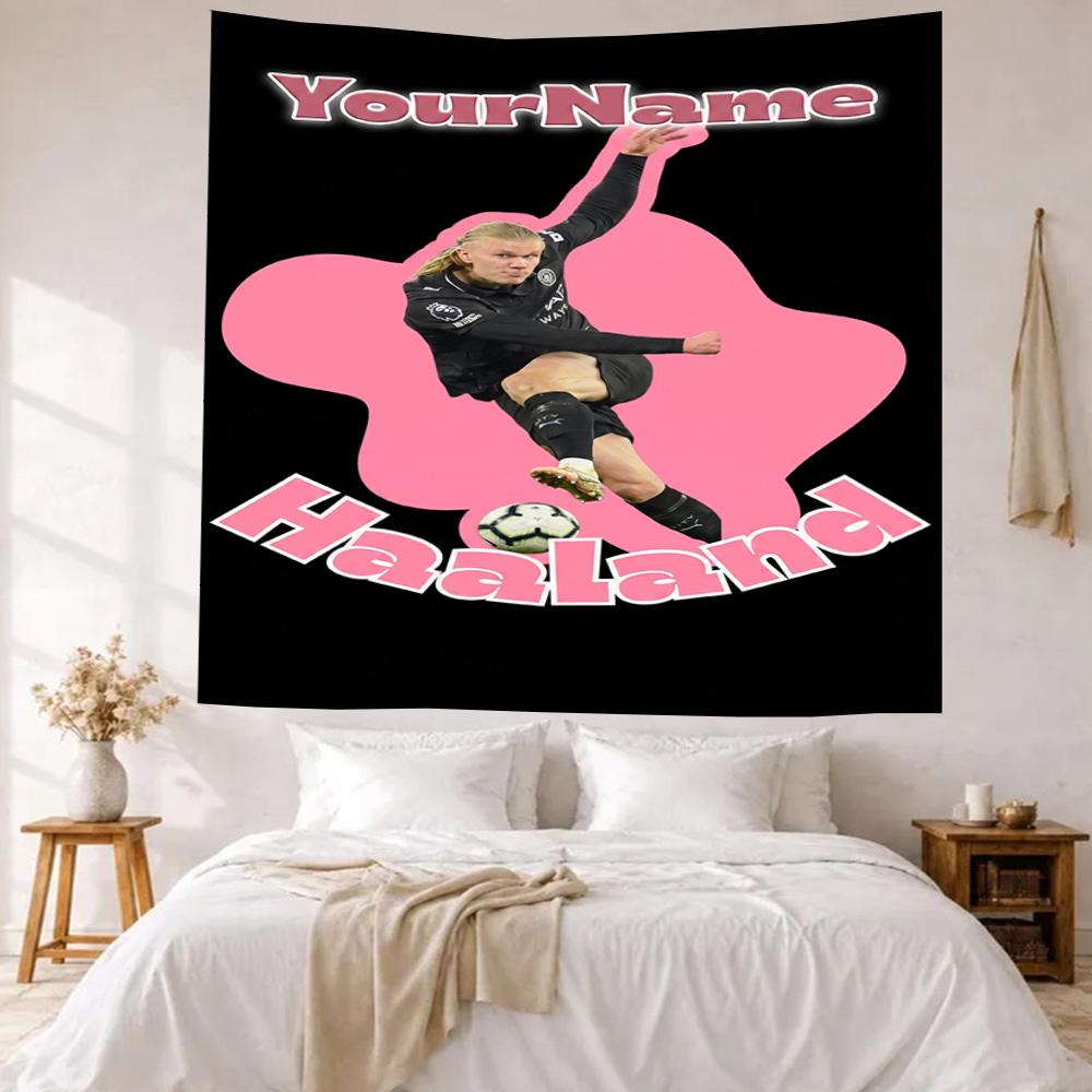 Haaland Custom Your Name Wall Decor Tapestry Art For Pet Memorial Birthdaywedding Party Backdrop Family Gift