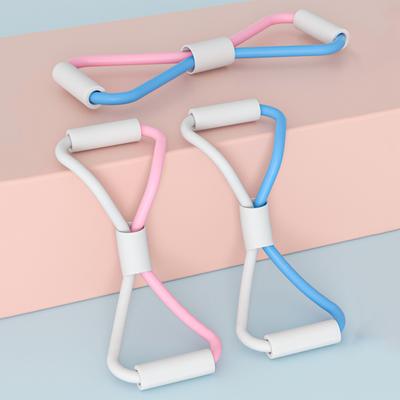 Figure 8 Exercise Band Chest Expander with Non-Slip Handle Reusable Lightweight Physical Therapy Women Men Fitness Pulling Rope Elastic Band