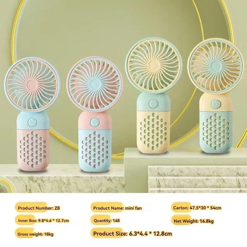 1PCS Handheld Small Fan Cute Mini USB Charging Small Fan Portable Portable Student Dormitory Desktop Small Electric Fan