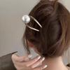 New Metal Vintage U Shape Hairpin Pearls Hair Sticks Simple Hair Bun Clip Pins Wedding Women Sweet Hair Accessories Gift