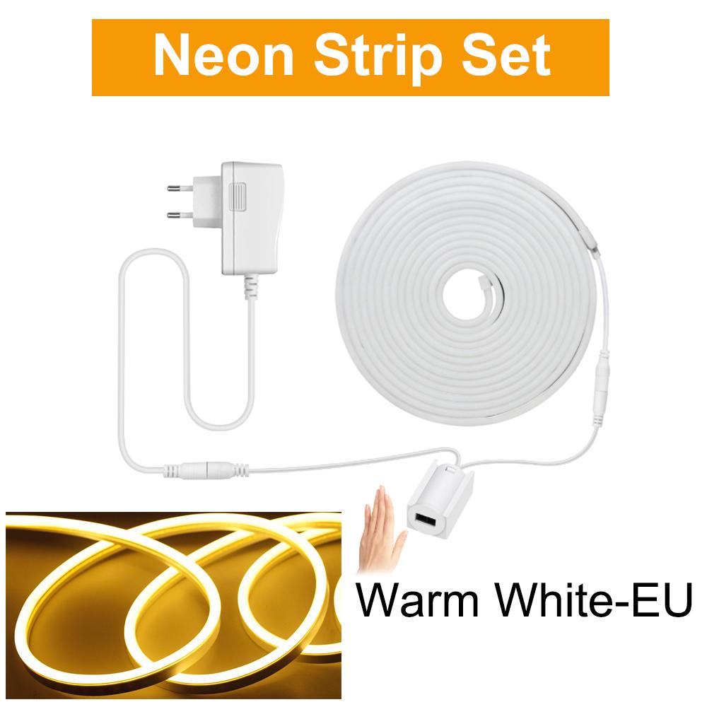 DC12V SMD2835 Flexibles Neonlicht Wasserdichter LED-Streifen Indoor Outdoor LED-Licht Neonröhre 1-5m mit EU-Stecker
