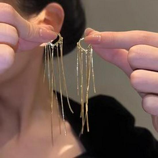 Super Glitzernde Zirkon Quastenohrringe - Vintage Koreanischer Influencer Stil 2025 Trend