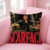 S-Scarface A-Al Pacinos Cushion Cover Pillowcase Short Plush Invisible Zipper Room Sofa Cushion Cover