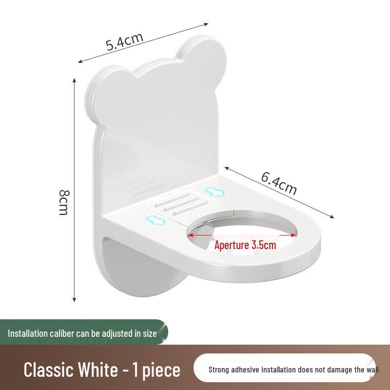 Punch-Free Shower Gel Rack: Wall-Mounted Bathroom Storage for Shampoo, Soap, and More with Little Bear Hook.