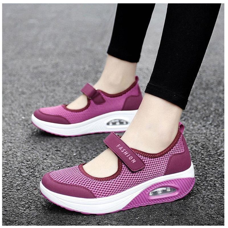 New Large-sized Single Shoes, Low-top Velcro Shallow Opening Single Shoes for Women