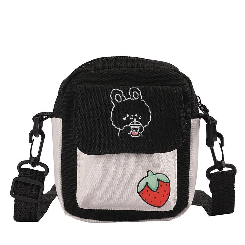 Summer Cute Canvas Crossbody Bag for Women - Korean & Japanese Style